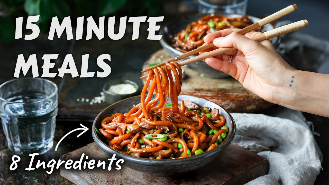وجبات سهلة تحتاج 8 مكونات أو أقل ويمكن عملها في أقل من 15 دقيقة!